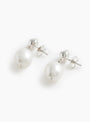 Caracol Pearl Drop Earrings Silver Silver Daniella Samper (back) at Couverture & The Garbstore