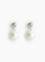 Caracol Pearl Drop Earrings Silver Silver Daniella Samper (front) at Couverture & The Garbstore