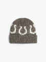 Alpaca_Cotton_Horseshoe_Beanie_Charcoal_WYTHE_front_view at Couverture & The Garbstore
