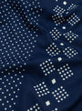 Indigo Discharge Bandana Scarf Indigo WYTHE (fabric detail) at Couverture & The Garbstore