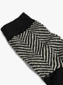 Recycled Wool Herringbone Socks Grey WYTHE (fabric detail) at Couverture & The Garbstore