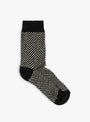 Recycled Wool Herringbone Socks Grey WYTHE (front) at Couverture & The Garbstore