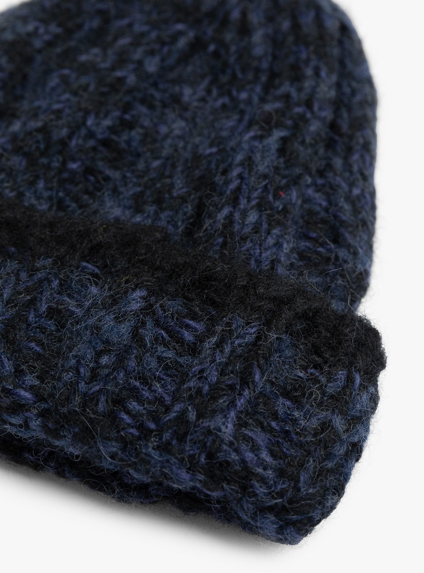 Hand Knit Mix Hat Black Mix SUBLIMEROE (Detail) at Couverture & The Garbstore