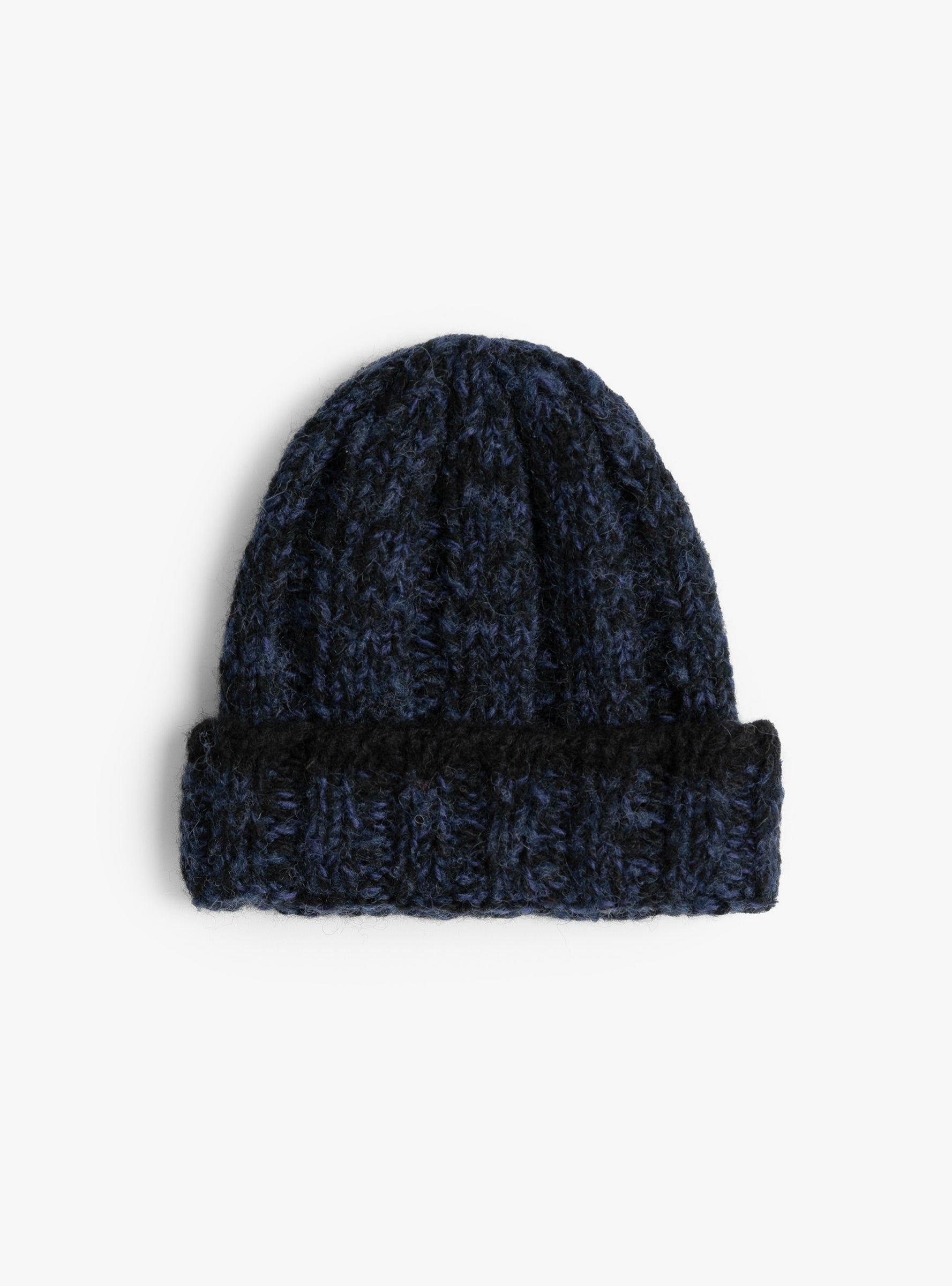 Hand Knit Mix Hat Black Mix SUBLIMEROE (Front) at Couverture & The Garbstore