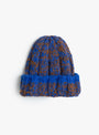 Hand Knit Mix Hat Royal Mix SUBLIMEROE (Front) at Couverture & The Garbstore