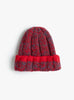 Hand Knit Mix Hat Red Mix SUBLIMEROE (Front) at Couverture & The Garbstore