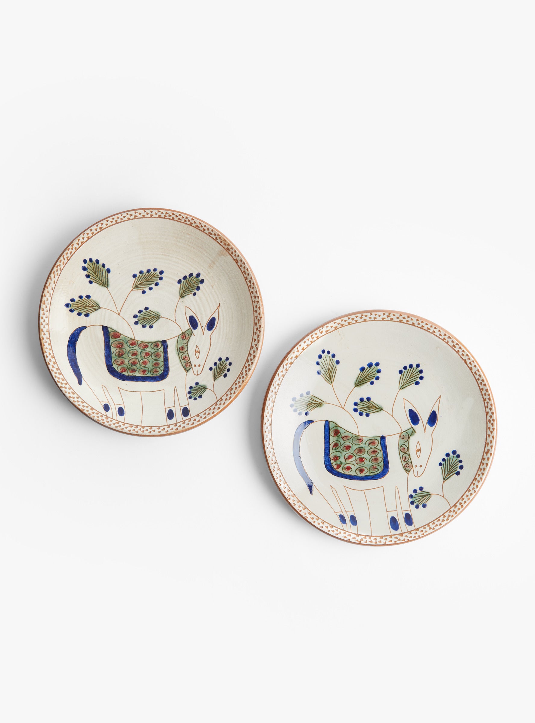 Happy Donkey Dessert Plate set of 2 Happy Donkey ANUT CAIRO (top view) at Couverture & The Garbstore