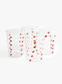 Dotty Glass Set RedWhite ANUT CAIRO (group shot) at Couverture & The Garbstore