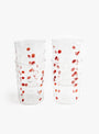Dotty Glass Set RedWhite ANUT CAIRO (stacked image) at Couverture & The Garbstore