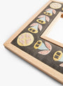 Lotus Mirror BrownYellowPink ANUT CAIRO (embroidery detail) at Couverture & The Garbstore