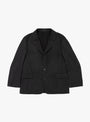 Wool-Flannel-Jacket-Charcoal-A.PRESSE-(front) at Couverture & The Garbstore