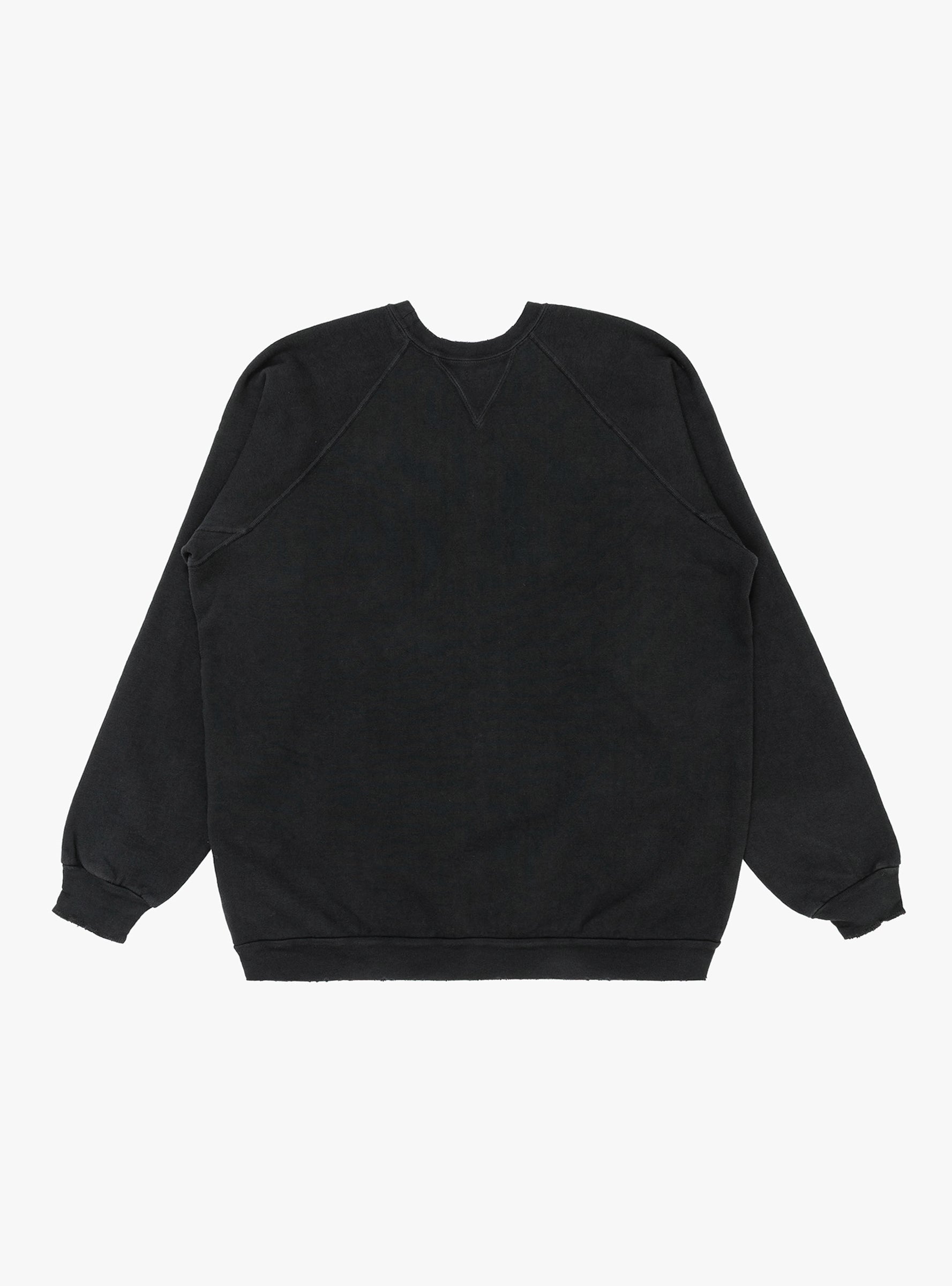 Vintage-Double-V-Sweatshirt-Black-A.PRESSE-(back) at Couverture & The Garbstore