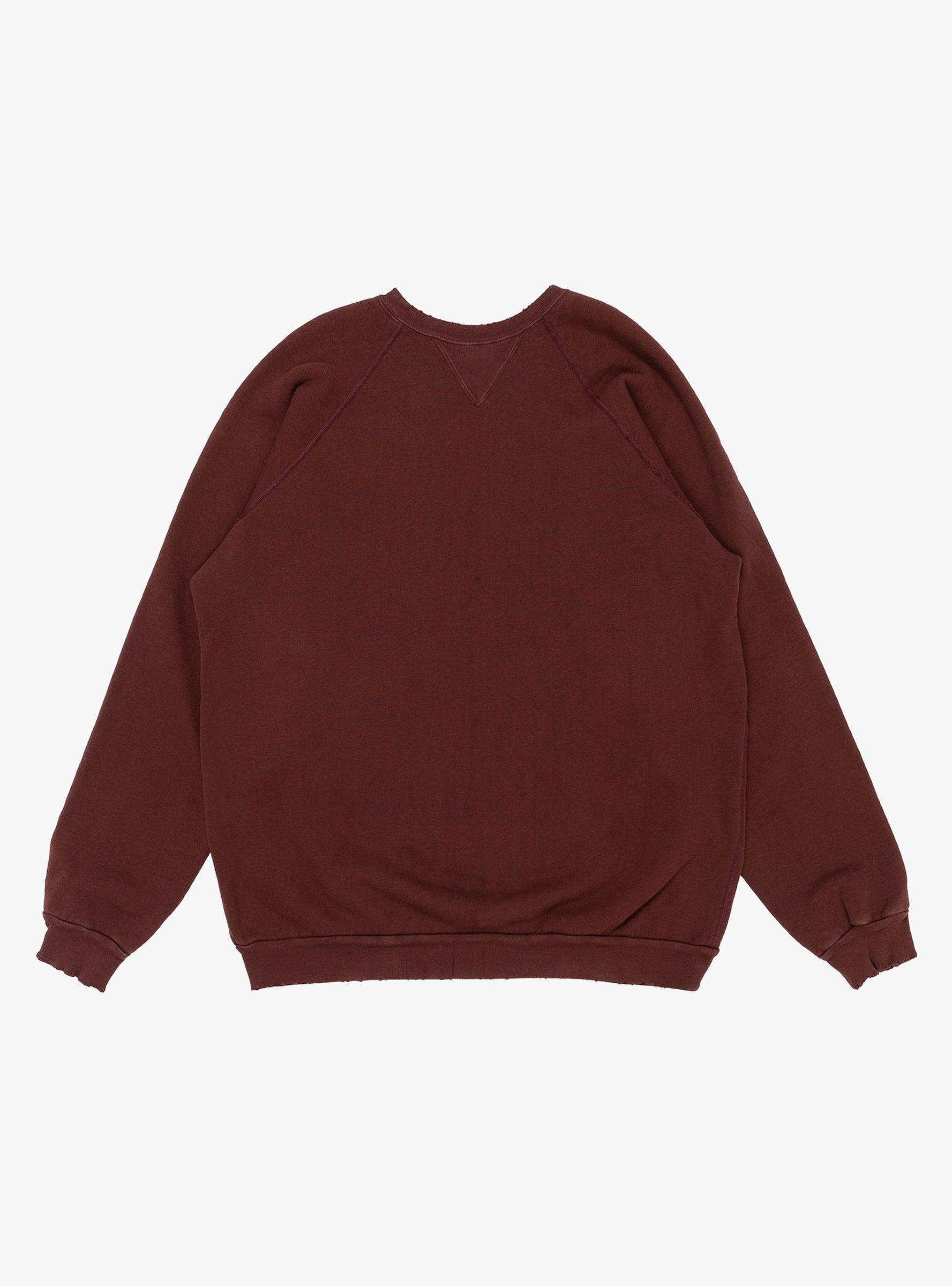 Vintage-Double-V-Sweatshirt-Burgundy-A.PRESSE-(back) at Couverture & The Garbstore