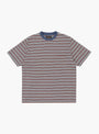 Pocket Tee Multi Stripe Blue BEAMS PLUS (front) at Couverture & The Garbstore