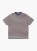 Pocket Tee Multi Stripe Blue BEAMS PLUS (front) at Couverture & The Garbstore