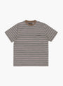 Pocket Tee Multi Stripe Brown BEAMS PLUS (front) at Couverture & The Garbstore