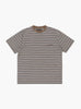 Pocket Tee Multi Stripe Brown BEAMS PLUS (front) at Couverture & The Garbstore