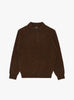 Knit Polo Nep 9G Brown BEAMS PLUS (front) at Couverture & The Garbstore