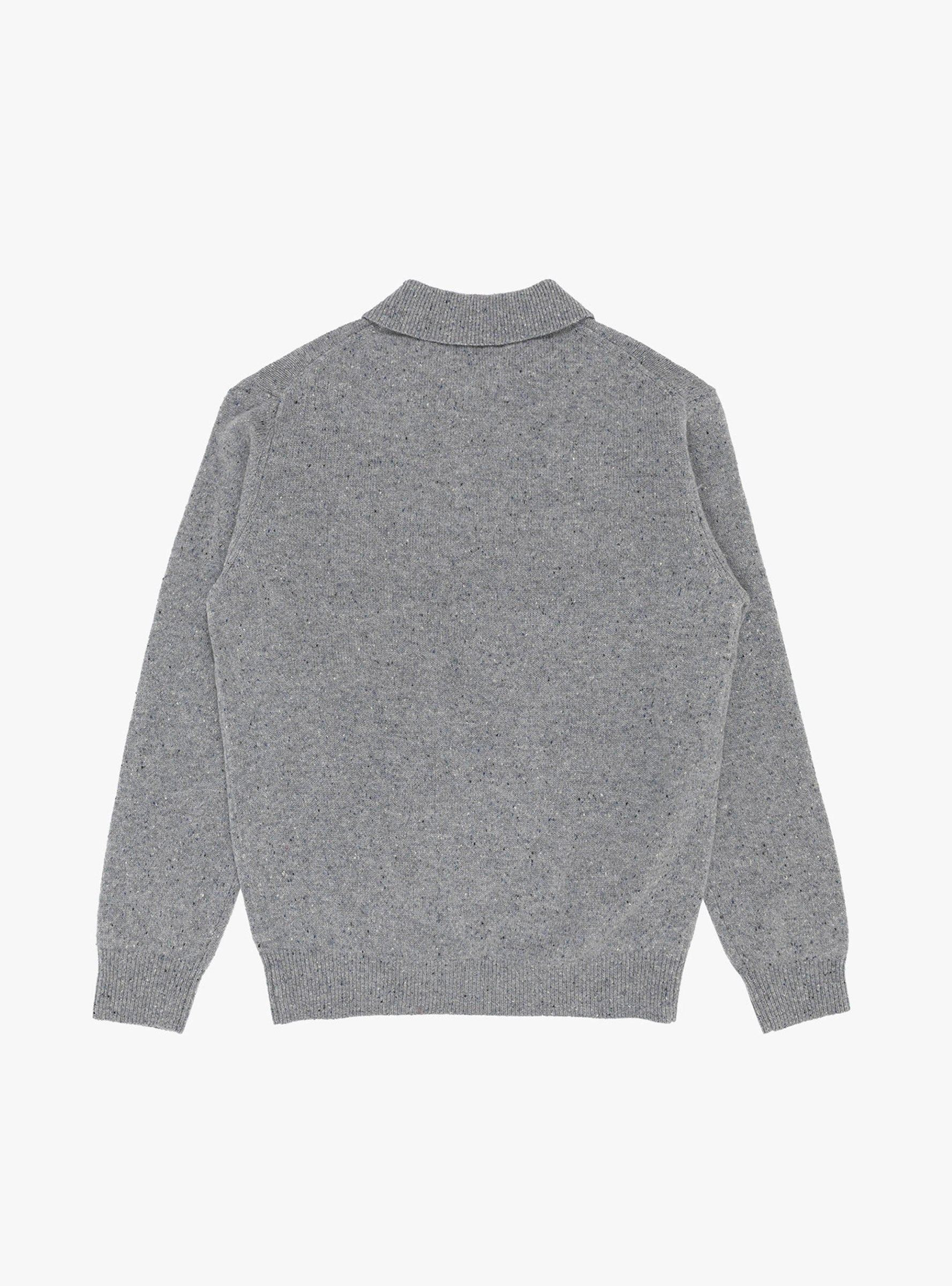 Knit Polo Nep 9G Ice Blue BEAMS PLUS (back) at Couverture & The Garbstore