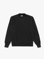 Sweat Crew Raised Back Black BEAMS PLUS (front) at Couverture & The Garbstore