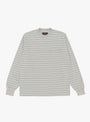 Pocket Tee Interlock Stripe Grey BEAMS PLUS (front) at Couverture & The Garbstore