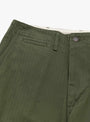 Mil Trousers Herringbone Olive BEAMS PLUS (pocket detail) at Couverture & The Garbstore