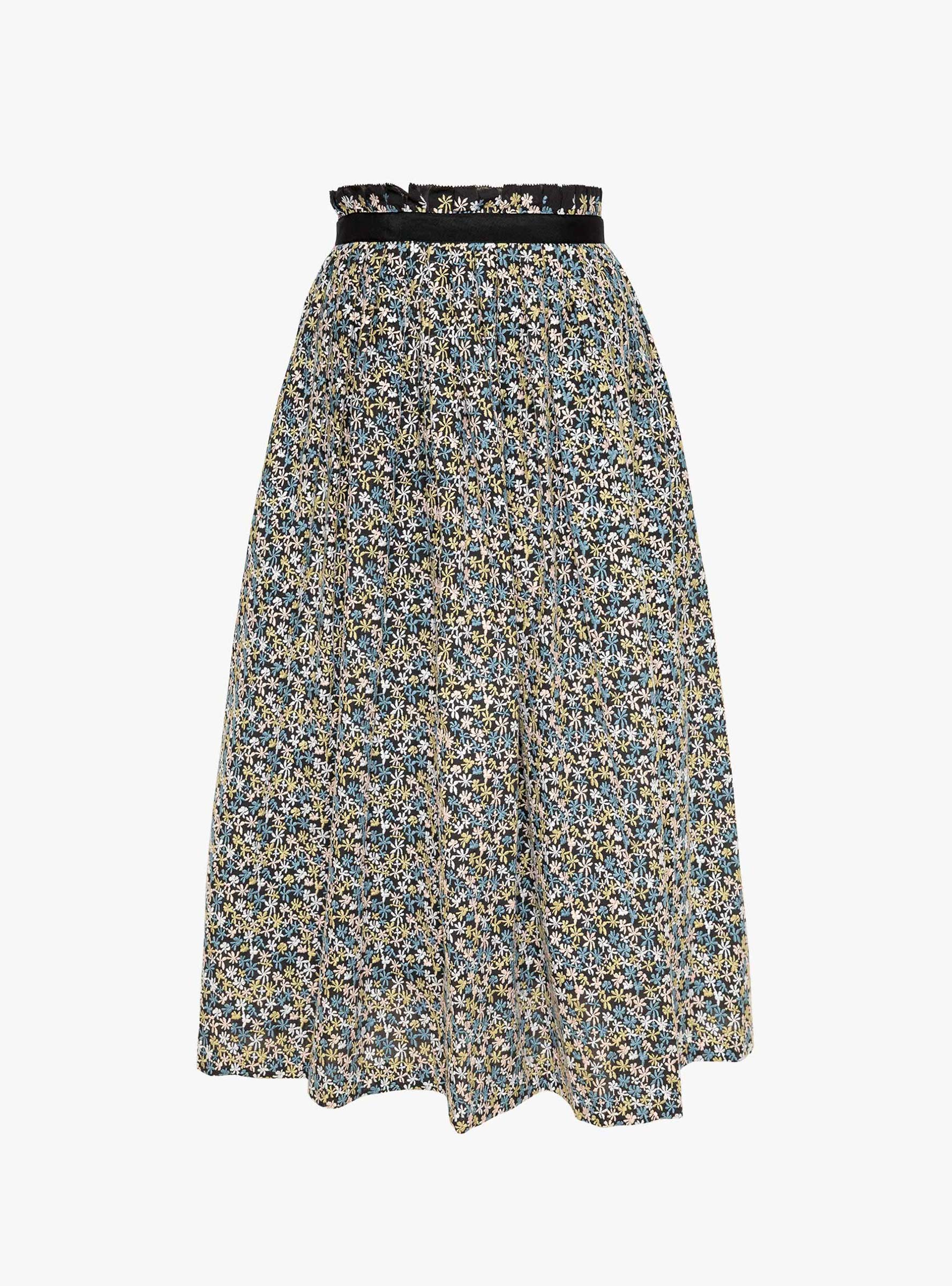 Star Garden Skirt Charcoal Charcoal Mina Perhonen (ghost front) at Couverture & The Garbstore