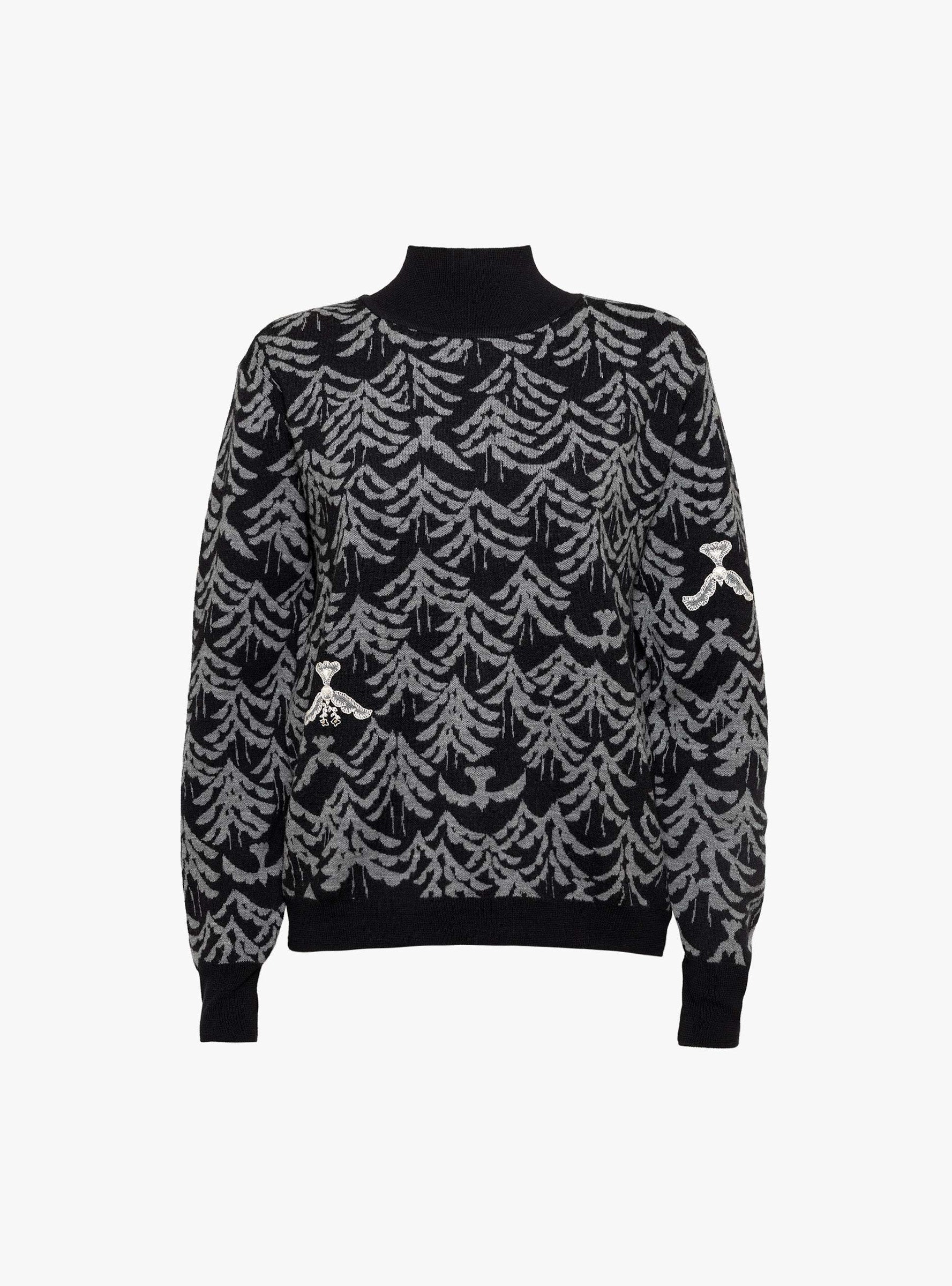 Wing Tree Jumper Black Black Mina Perhonen (ghost front) at Couverture & The Garbstore