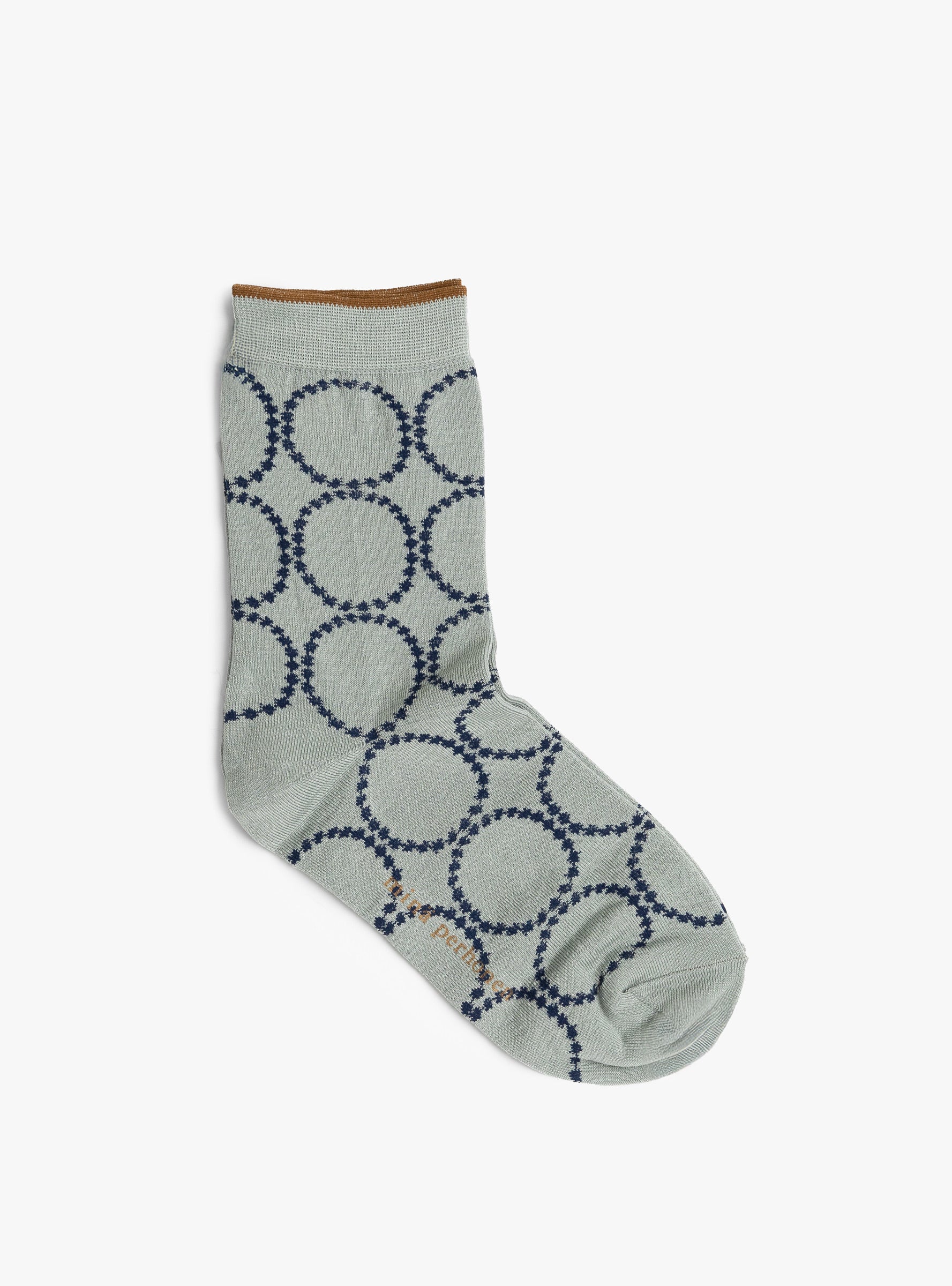 Tambourine Socks Grey Grey Mina Perhonen (top view) at Couverture & The Garbstore
