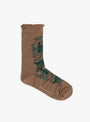 Ilo Socks Brown Brown Mina Perhonen (top view) at Couverture & The Garbstore