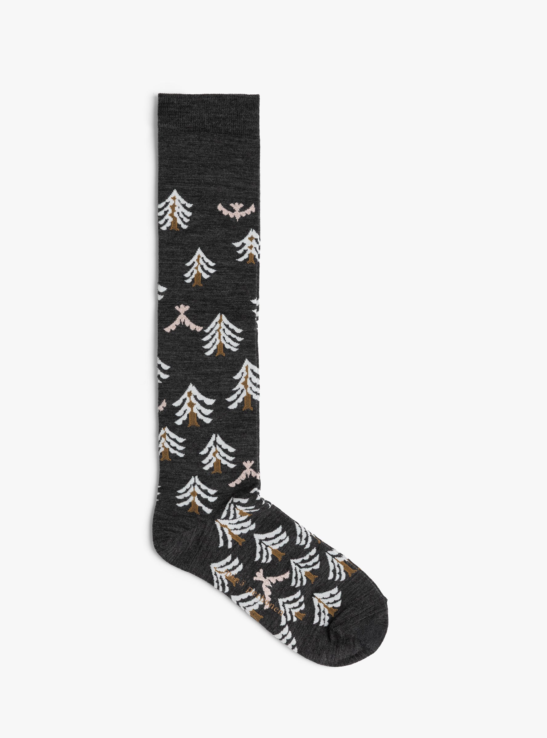 Wing Tree Knee Socks Charcoal Charcoal Mina Perhonen (top view) at Couverture & The Garbstore
