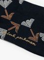 Blow Bloom Socks Navy Navy Mina Perhonen (logo detail) at Couverture & The Garbstore