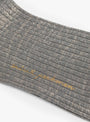 Utu Socks Grey Grey Mina Perhonen (logo detail) at Couverture & The Garbstore