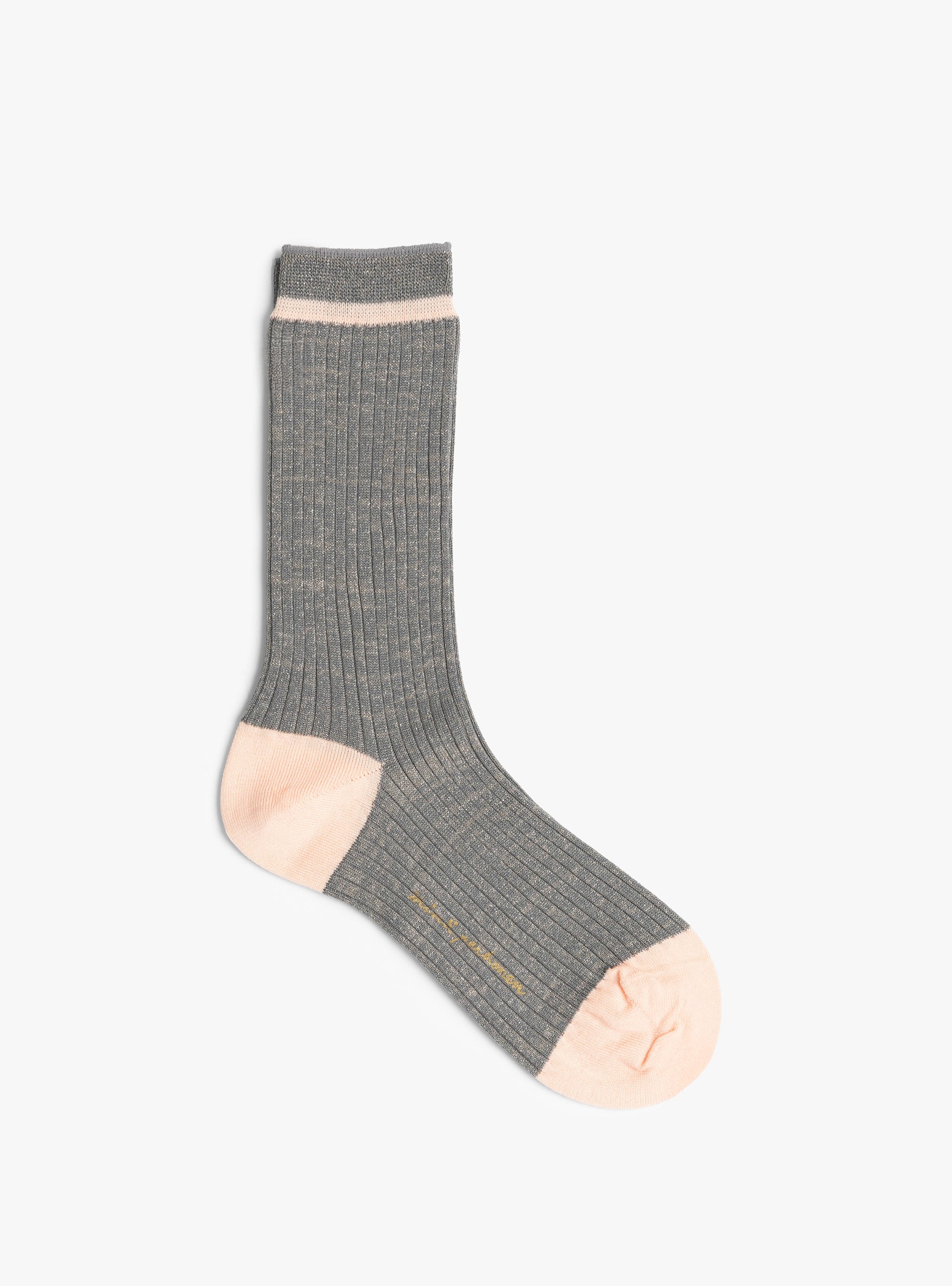 Utu Socks Grey Grey Mina Perhonen (top view) at Couverture & The Garbstore