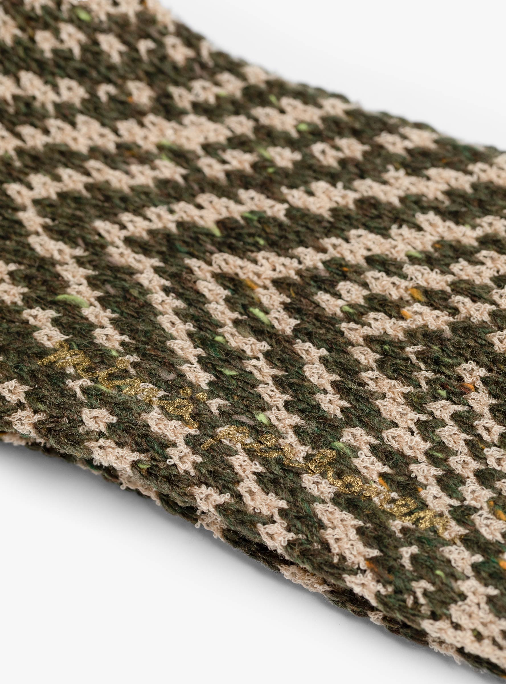 Loin Socks Khaki Khaki Mina Perhonen (logo detail) at Couverture & The Garbstore
