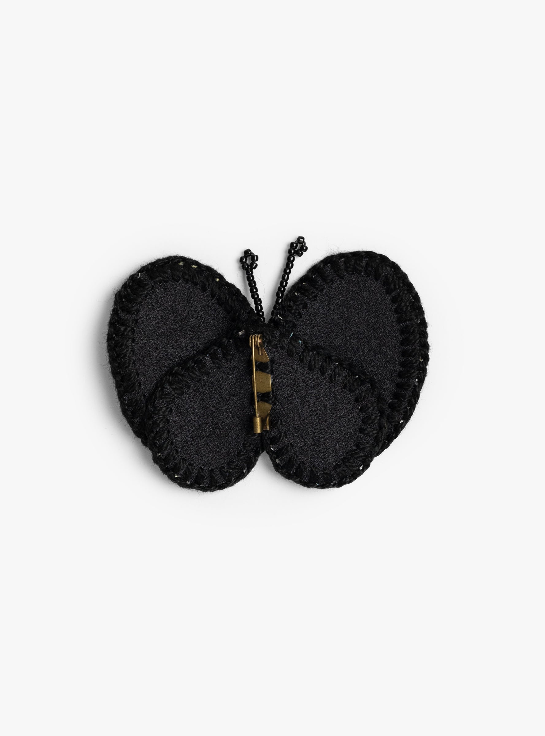 Star Garden Brooch Charcoal Charcoal Mina Perhonen (back) at Couverture & The Garbstore