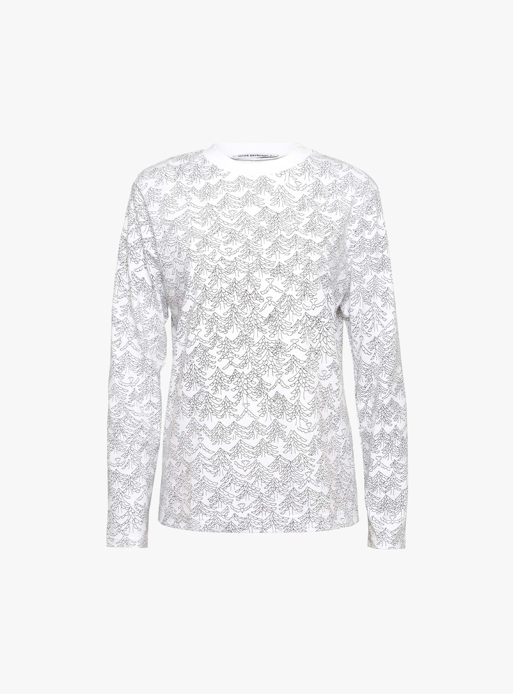 Wing Tree T-Shirt White White Mina Perhonen (ghost front) at Couverture & The Garbstore