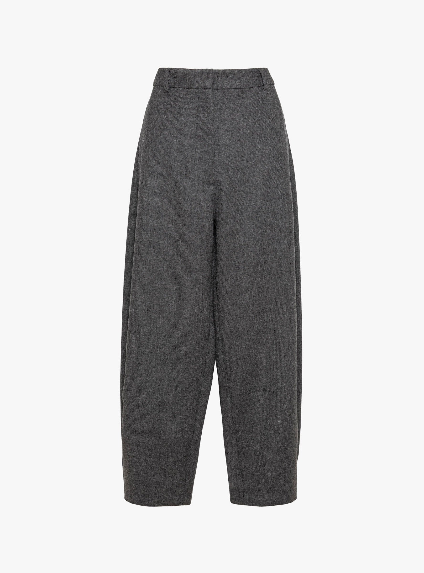Wool Curved Pants Anthracite Anthracite CORDERA (ghost front) at Couverture & The Garbstore