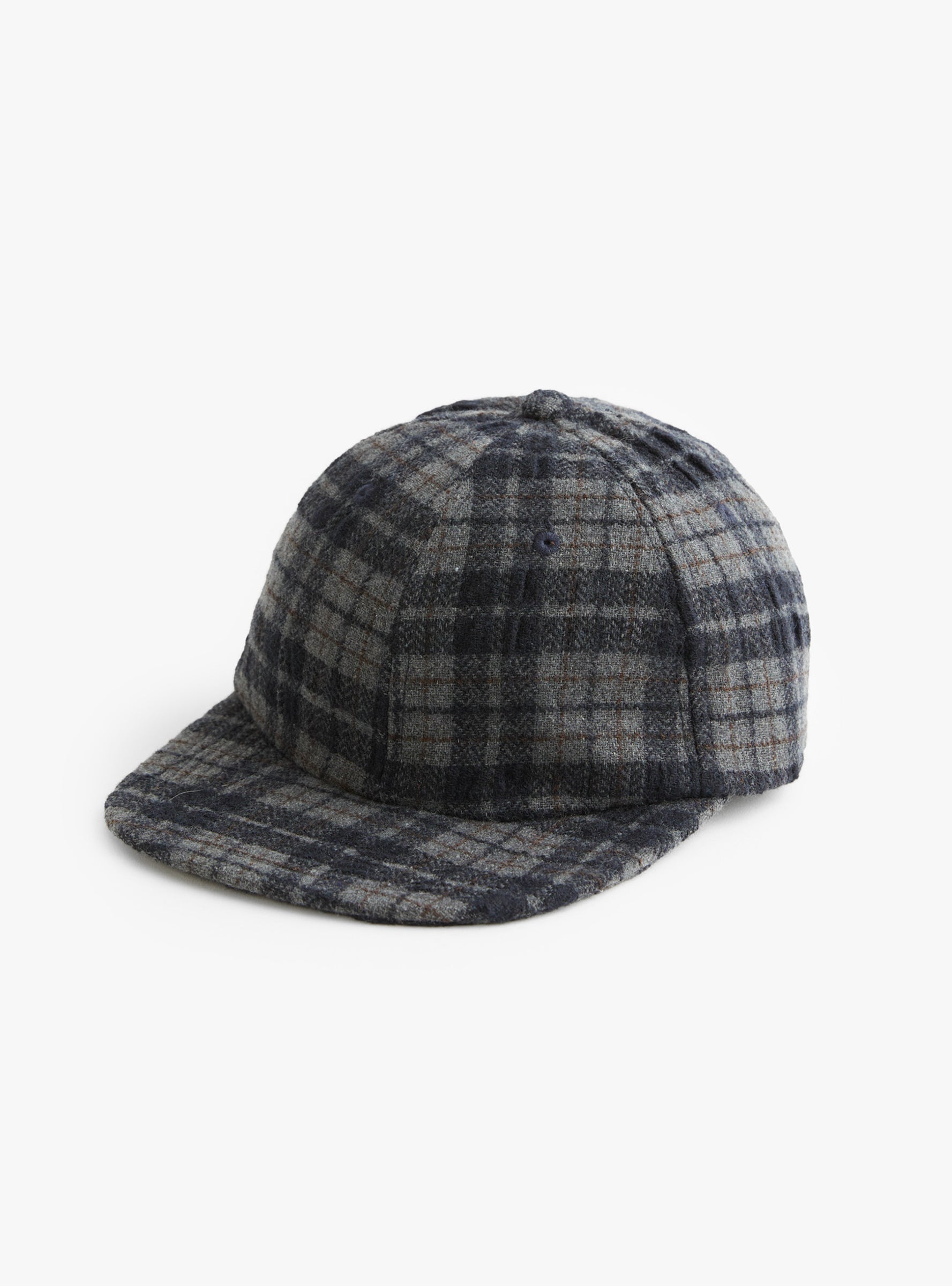 Needle Check Light BB Cap Grey & Navy SUBLIMEROE (Front) at Couverture & The Garbstore