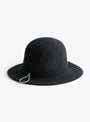 Travel Clash Felt Hat Black SUBLIMEROE (Back) at Couverture & The Garbstore