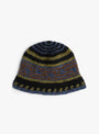 Fine Hand Knit Bucket Hat Black Mix SUBLIMEROE (Front) at Couverture & The Garbstore