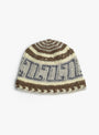 Fine Hand Knit Bucket Hat Off Mix SUBLIMEROE (Front) at Couverture & The Garbstore