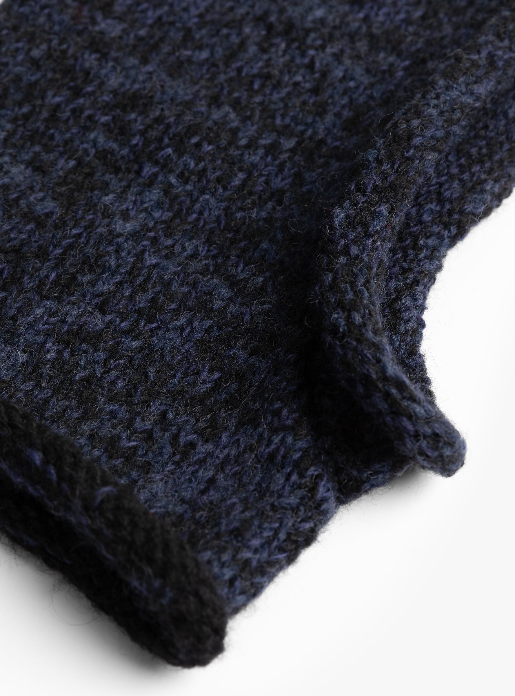 Hand Knit Line Balaclava Black Mix SUBLIMEROE (fabric detail) at Couverture & The Garbstore
