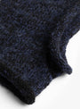 Hand Knit Line Balaclava Black Mix SUBLIMEROE (fabric detail) at Couverture & The Garbstore