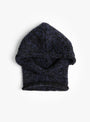 Hand Knit Line Balaclava Black Mix SUBLIMEROE (front view) at Couverture & The Garbstore