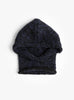 Hand Knit Line Balaclava Black Mix SUBLIMEROE (front view) at Couverture & The Garbstore