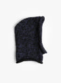 Hand Knit Line Balaclava Black Mix SUBLIMEROE (side view) at Couverture & The Garbstore