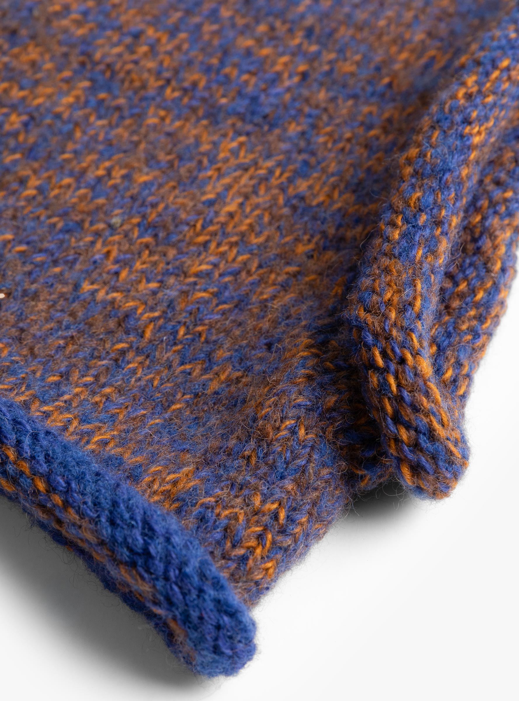 Hand Knit Line Balaclava Blue Mix SUBLIMEROE (fabric detail) at Couverture & The Garbstore