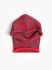 Hand Knit Line Balaclava Red Mix SUBLIMEROE (front view) at Couverture & The Garbstore