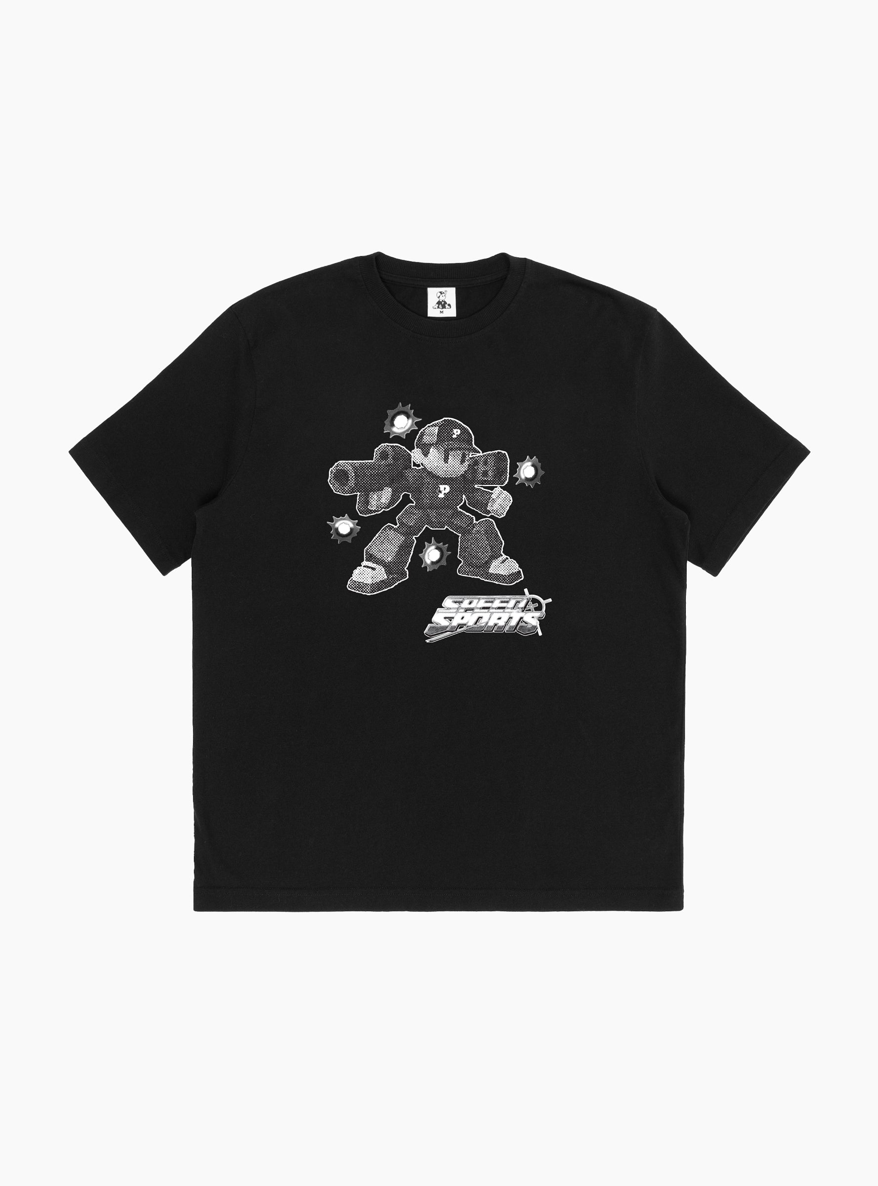 Mech Boy T-Shirt Black PAWA SPEED SPORTS (front) at Couverture & The Garbstore